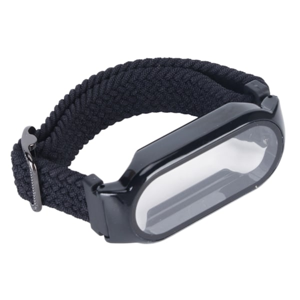3 in 1 -rannekkeen näytönsuojakotelo, korvaava ranneke ja suojakalvo Mi Band 7 -älykellolle, musta ranneke ja musta kuori
