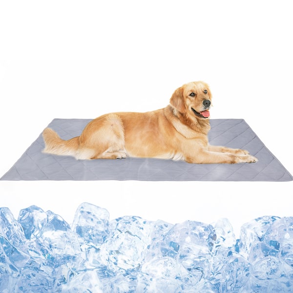 Kølemåtte til hunde og katte, kølemåtte til kæledyrshunde, selvkølende måtte, kølepude, vaskbart sommer katte- og hundekøletæppe, perfekt sovetæppe