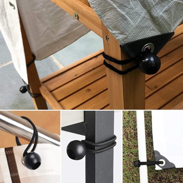 15 SANDOW elastiska, 18cm BACHE spännare, BACHE poolspännare