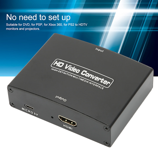 HD Multimedia Interface till 1080P YPbPr Komponent Video Konverter Adapter för DVD-skärm