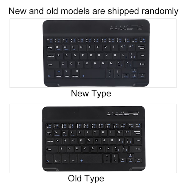 Slankt let trådløst Bluetooth-tastatur til Android IOS WIN Sort
