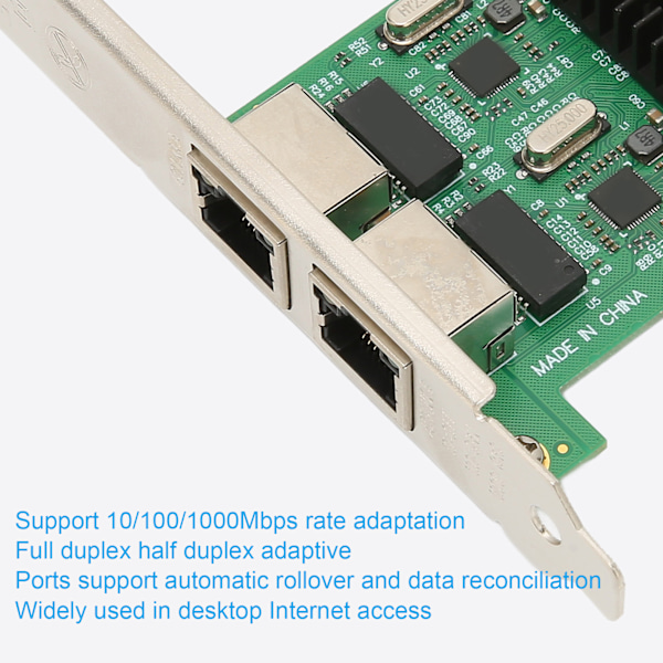 PCI E NIC Netværkskort 2 Vejs RJ45 Port til RTL8111G Chipsæt PCIE X1 Ethernet LAN Adapter til Win til Linux til VMware