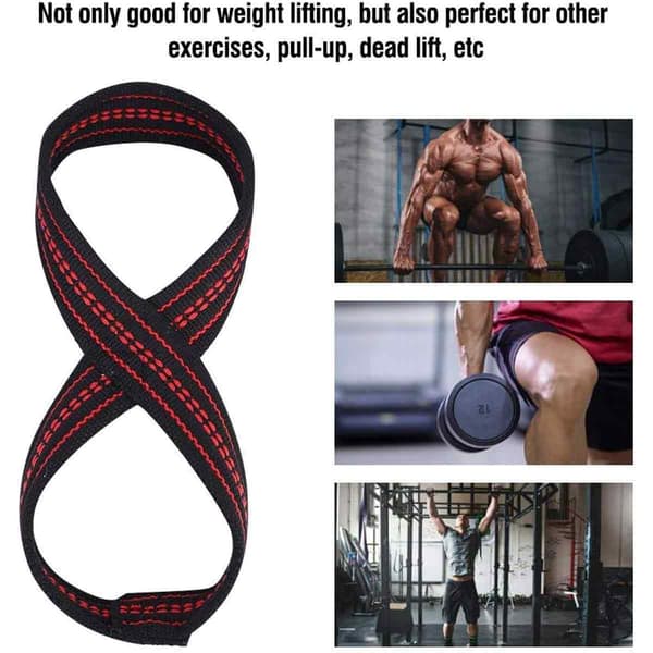 2 st Figure 8 Vikter Lyftslingor Marklyft handledsrem Pull-ups handledsstöd Gym