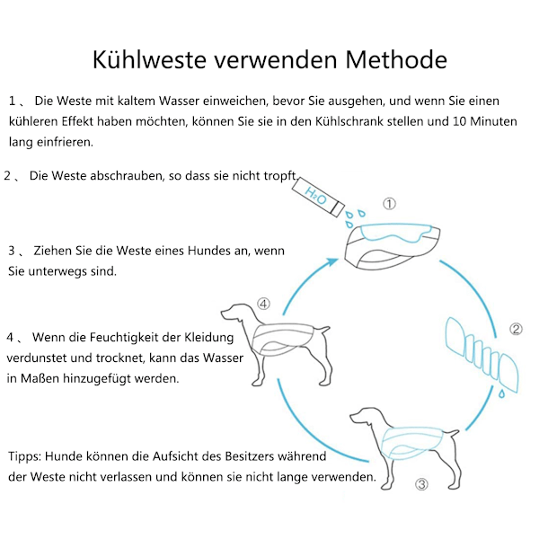 Kylväst för hund, andningsbar mesh hundjacka, sval och bekväm hundkappa, justerbar med reflexremsor, husdjurskläder lämpliga för stora hundar