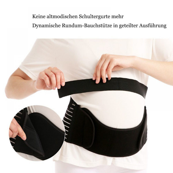 Maternity bælte, støtter talje, ryg og mave, maternity bælte - sort