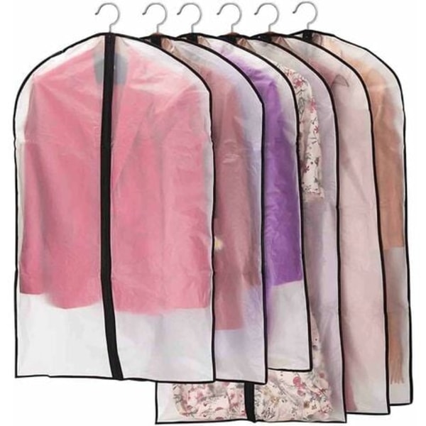 Klespose 6 Stykker Høykvalitets Klesposer, Transparent Pustende Stoff, for Dresser Kjoler Jakker Skjorter Aftenkjoler Dressoppbevaring