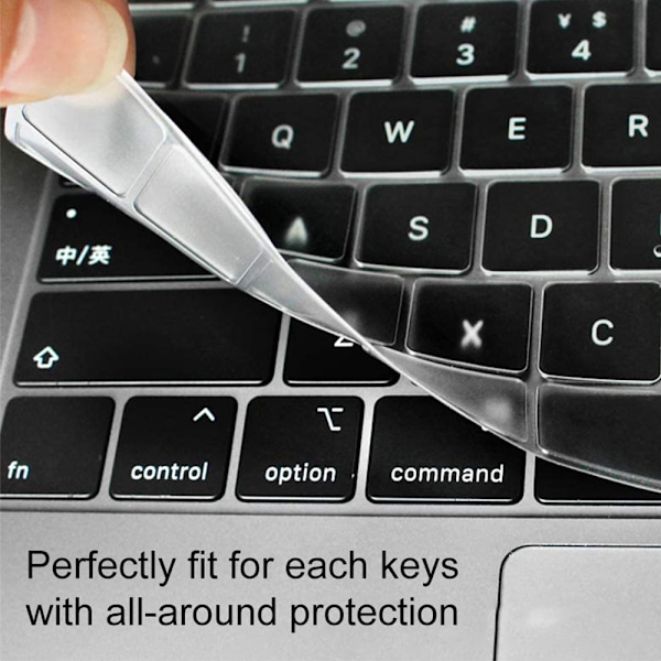 TPU-tangentbordsskydd för MacBook Air/Pro/Retina 13/15/17 tum (A1314) - tangentbordsskydd med amerikansk layout - ultratunt skyddande skal