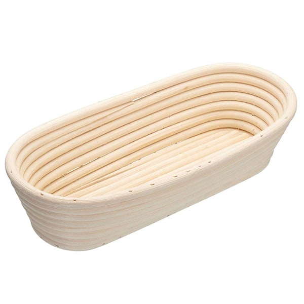 1 stk. Køkken Lang Dej Rattan Kurve, Hævekurv Rattan Bage Brødkurv Madopbevaringskurve (21 x 15 x 8 cm)