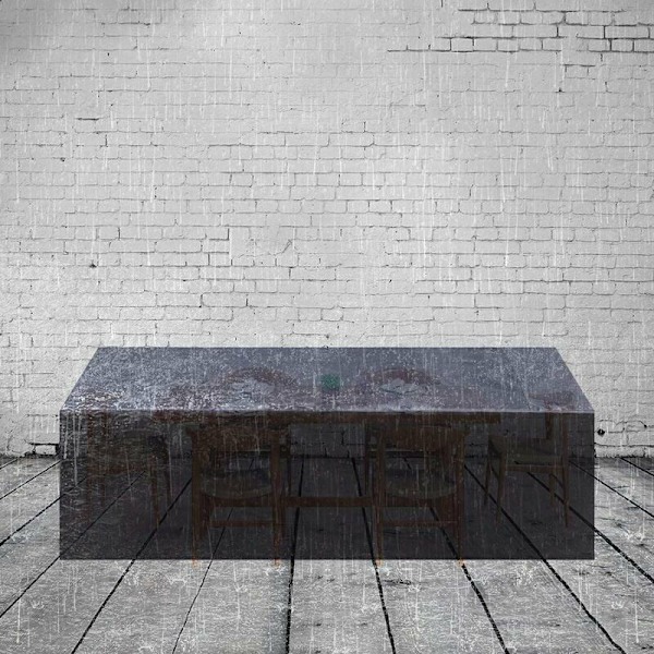 Havemøbelovertræk, 240 x 140 x 90 cm, rektangulært, havebordsovertræk, møbelbeskyttelsesovertræk, vandtæt, UV-bestandigt, havepresenning