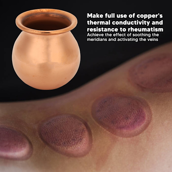Sugekopper Trætheds Lindring Hudopstramning Kobber Bred Mund Terapi Cupping til Arm Talje S