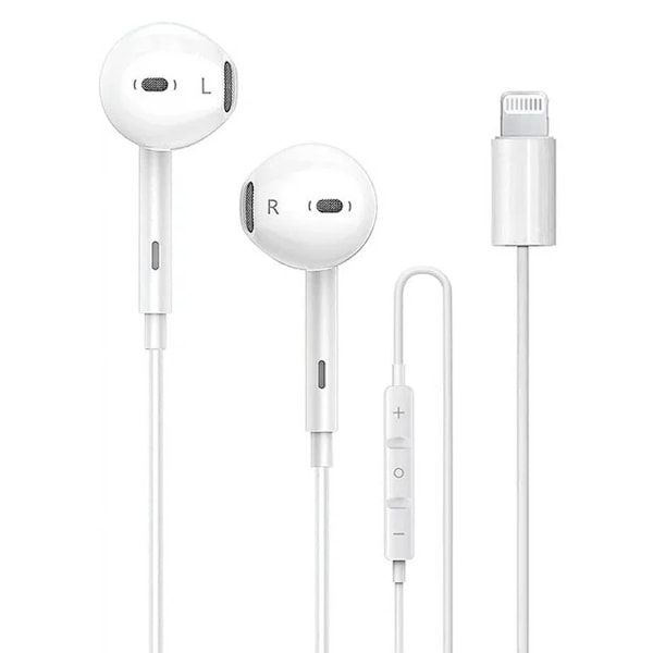 Lightning-hörlurar iPhone-hörlurar med volymknappar och mikrofon för iPhone 7 8 Plus X 12 13 14 11 Pro Max