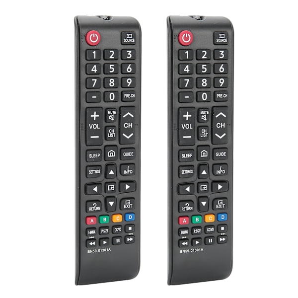 2 stk. Multifunktionel TV-fjernbetjening til SAMSUNG Fjernbetjeningserstatning