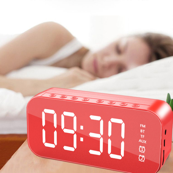 Vækkeur til soveværelse/kontor, digitalt ur med Bluetooth-højttaler, vækkeur til dybe soveværelser