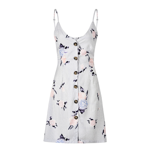 Kvinnors Sommarklänning Casual Polka Dot Flowy Midi Klänningar