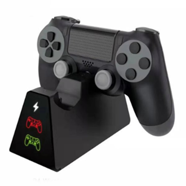 PS4-kontrollerladdare DualShock 4-kontrollerladdningsstation Dock, 4 laddningsstativ för PS4 / PS4 Slim / PS4 Pro-kontroller