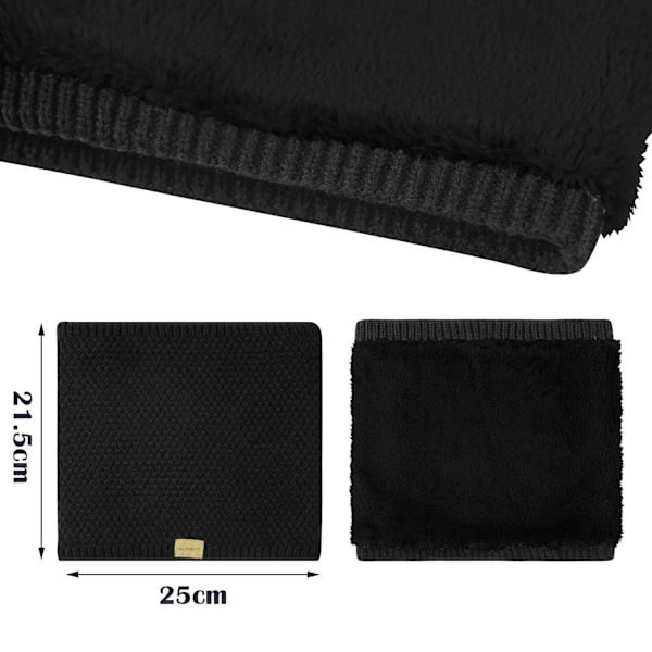 Vinter tubeskjerf, loop-skjerf, rundt skjerf, tykk fleece halsvarmer, foret, myk termisk hals, halsduk, halsvarmer for menn og kvinner,