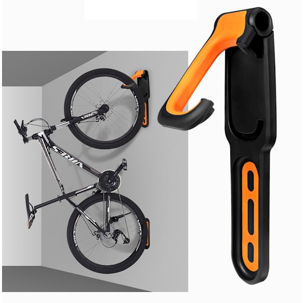 Stöd för cykel, väggmonterat cykelställ i gummi, för 2 cyklar, inomhus och utomhus, STOL