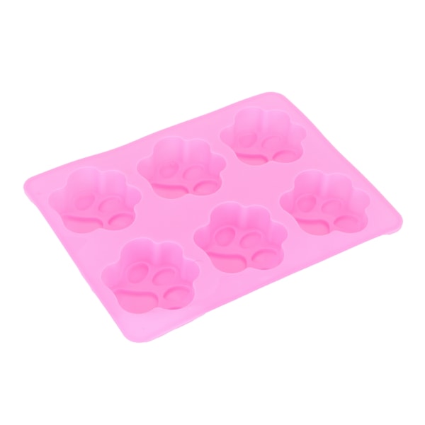 6-rums Pink Katteklo Formet Form Tegneserie DIY Håndlavet Kage Chokolade Brødform til Bagning
