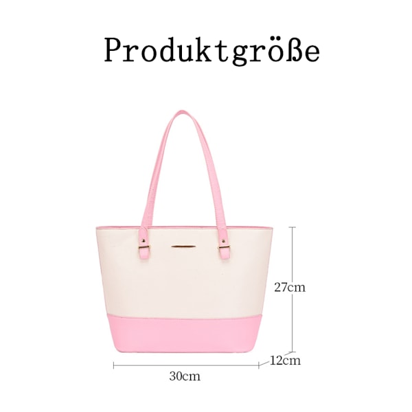 Håndtaske dame shopper skuldertaske dame stor dametaske store læder håndtasker 3-delt sæt