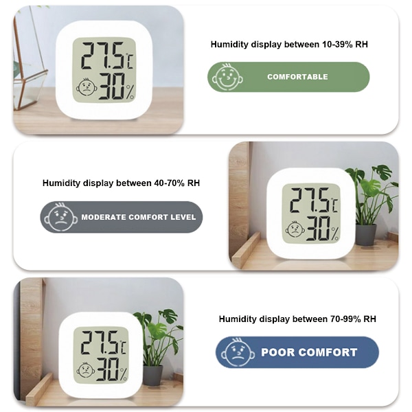 2-pack inomhus termometer, hygrometer, digital hygrometer, rums termometer