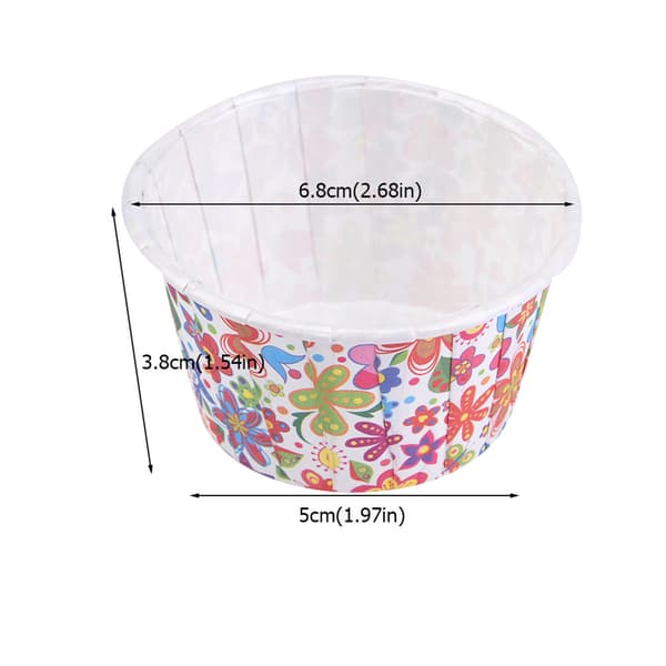 100 STK Mini Cupcake Forme Papir Runde Kagebageforme Muffin Cases Hjemmefest Bryllup