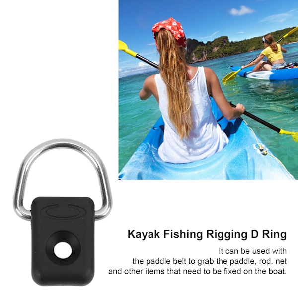 Kajak D-ring fiske repklämma med skruvsats Kajakdäck fiskeriggningstillbehör