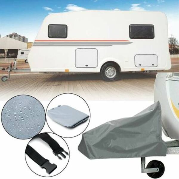 Trailer Trækstangsafdækning, Trækafdækning, Universal Beskyttelsesafdækning til Campingvogn, til Campingvogn Trækkrogshoved (1 stk)