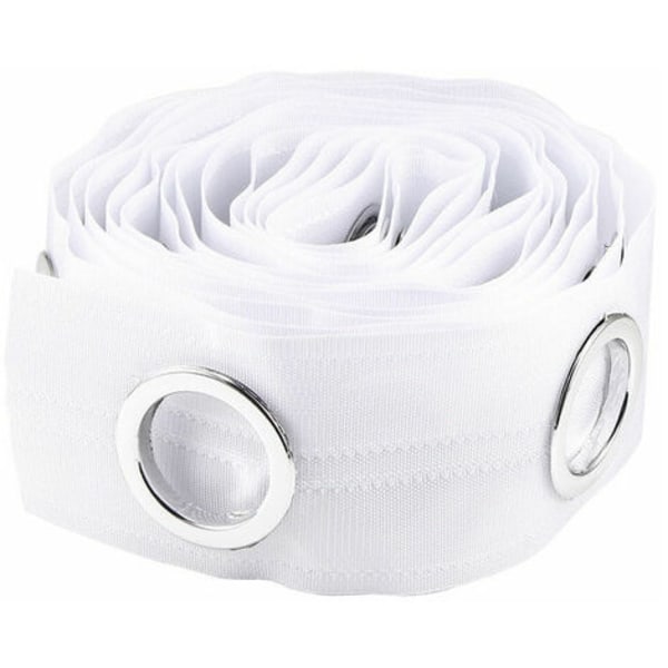 Grommet Gardinbånd Gardin Trim Strimmel Grommet Top Bånd Plissé Krog Gardintilbehør, 5m Hvid, BLOW