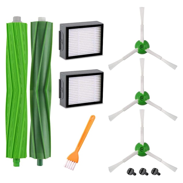 Kompatible reservedeler for iRobot Roomba E5 E6 E7 i7 i7+ i8 i8+ j7 j7+ i6 i6+ i4 i4+ i3 i3+ Støvsuger, erstatningsfiltre og børstesett for