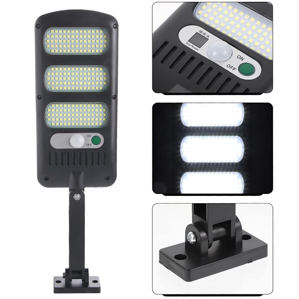 Udendørs solcellelampe, 2 pakker 213 LED udendørs sikkerhedslys med 180° bevægelsessensor justerbar vandtæt solcellelampe til udendørs væg, have, vej,