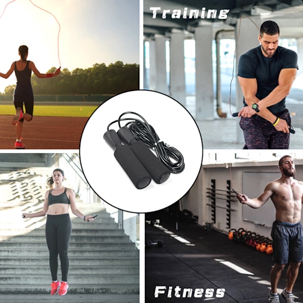 Justerbar ståltråd hoppetov, tangle-fri, til voksne Speed Boxing Cardio Endurance træning