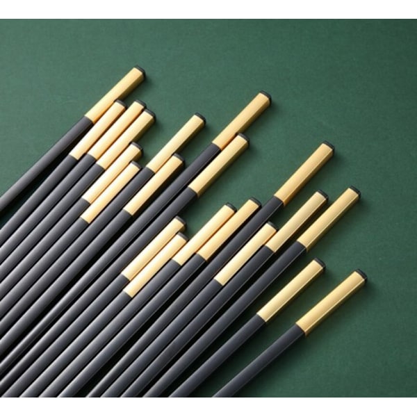 5 Par Fiberglas Spisepinde, Genanvendelige japanske Spisepinde