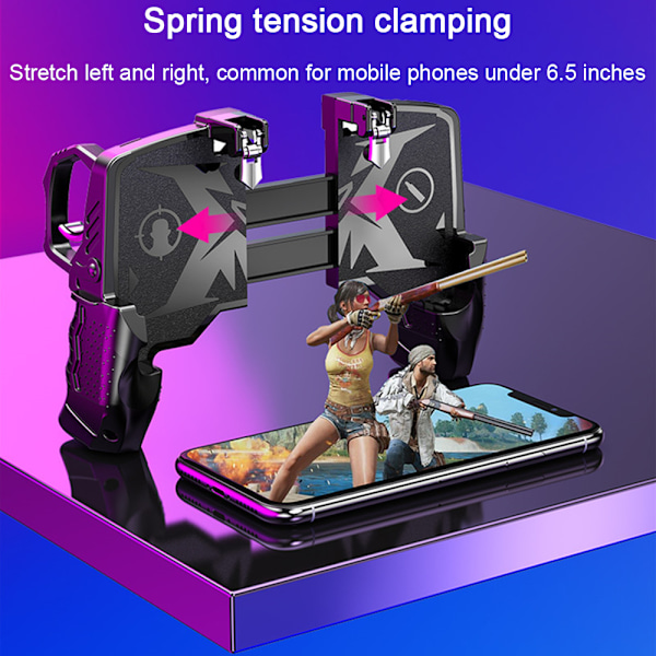 Mobil Spilcontroller Trigger Fire Knapper Sensitivt Joystick, Gamepad til 4.7-6.5 tommer iPhone & Android Telefon