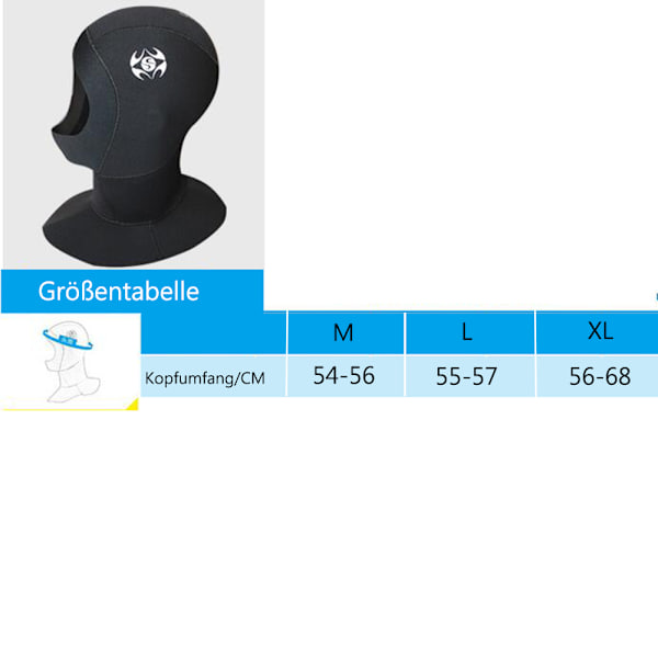 Neopren Balaklava Dykkerhette 3mm Surfing Svømming Triatlon Våtdrakt Hodeplagg Menn Kvinner Varm Dykkerhette Neoprenhette Hatt