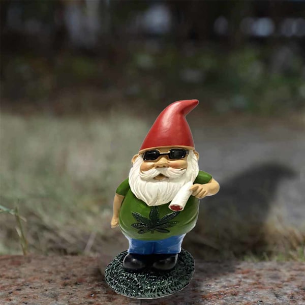 Havens Gartenzwerg Statue Udendørs Sjov Gartenzwerg Dekorativ Gartenzwerg Plænestatue til Terrasse Veranda Have