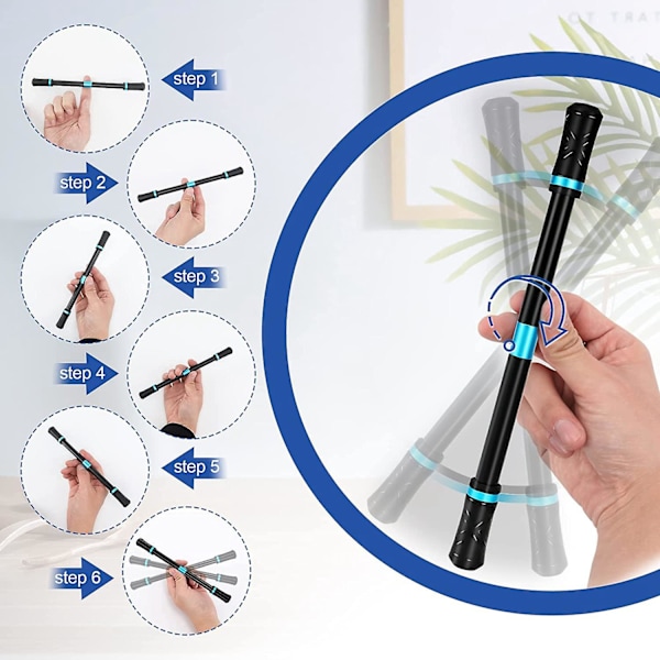 4 st Finger Pen Spinning Mod Gaming Snurrande Penna med Viktad Kula Finger Roterande Penna