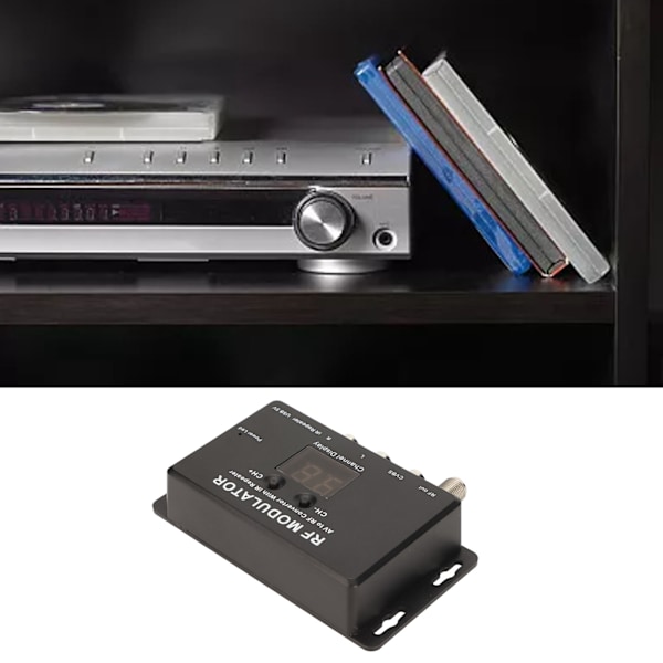 RF Modulator Profesjonell PAL NTSC 21 Kanal AV til RF Konverter for Dekoder DVR DVD