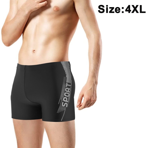 Herr fyrkantiga ben shorts herr bekväma badkläder för polyester tyg hög midja konservativa boxare vuxen simbyxor