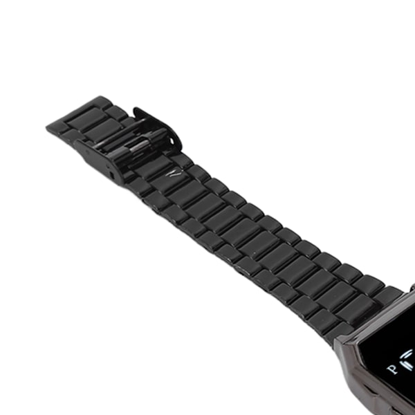 LED-klocka för student Tetragonum Digital Sports Watch med fällbart spänne Alarm Timing Nattljusfunktion för dagligt bruk Svart