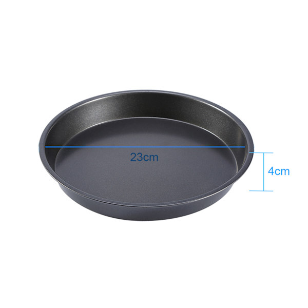 9 tum kolståls non-stick rund pizzapan mikrovågsugn bakformar formar pajform bakning