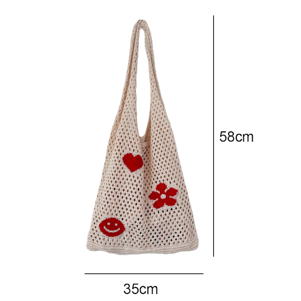 Heklet Tote Bag for Kvinner Tote Bag Jentetilbehør