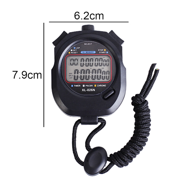Digital Stoppur Timer - Intervalltimer med stor display