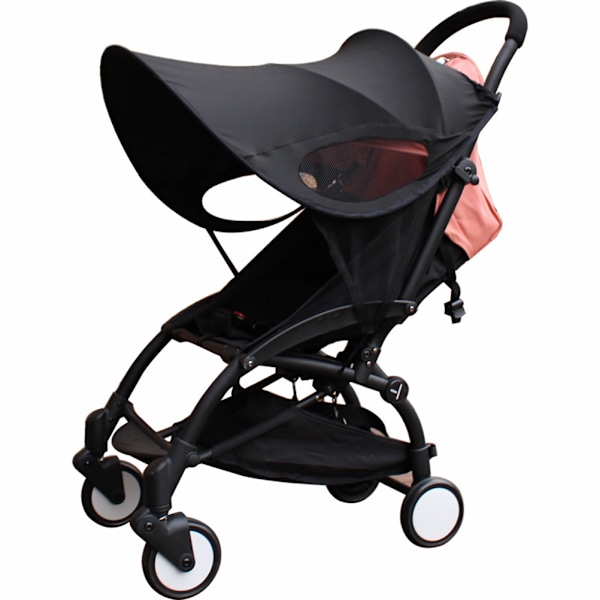 Foldbar Baby Klapvogn Bred Solskærm Markise UPF50+ Anti UV Kaleche Universal Pasform til Klapvogn