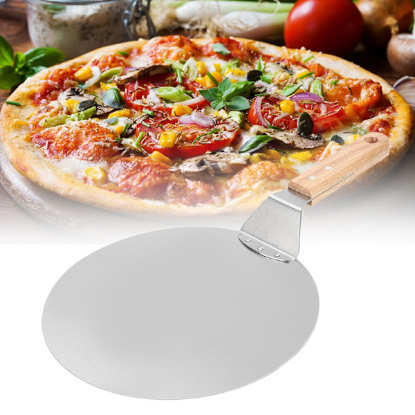 Kök Rostfritt Stål Bakverktyg Rund Pizzasked Spatel Sked Konditori Tårta Köksredskap