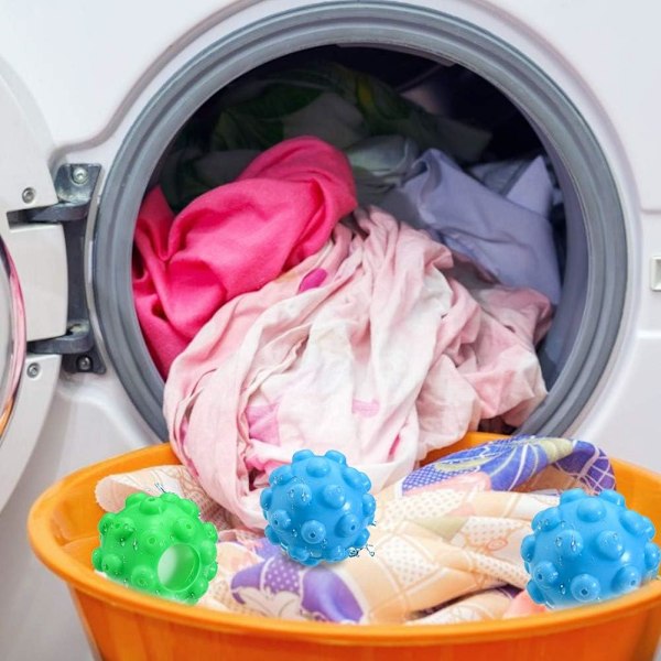 Återanvändbara tvättbollar för torktumlare - Kan minska statisk elektricitet - Mjukare och fluffigare med mindre veck (1)