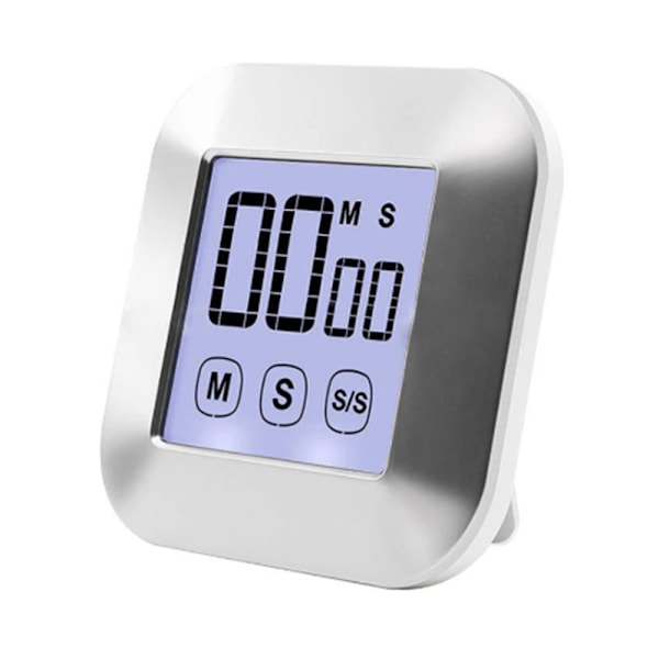 Touchscreen Digitalt køkkenur Magnetisk stopur LCD-display Elektronisk timer Æggeur med stativ, høj alarm, madlavningstimer
