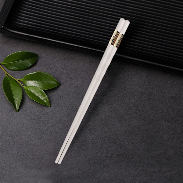 Fiberglas spisepinde, genanvendelige legerings spisepinde skridsikre spisepinde, rillede spisepinde - 6 par