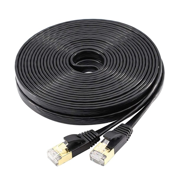 Cat 7 Ethernet -kaapeli, suojattu Ethernet-kaapeli litteä RJ45-verkkokaapeli tukee 10 Gbps 600 MHz - Yhteensopiva Cat5/Cat6-verkon kanssa