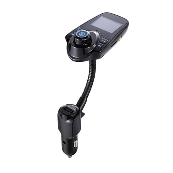 Bluetooth FM-sändare, trådlös billadapter  Konfiguration USB-port, stöd för AUX-ingång 1,44 tums display TF-kortplats