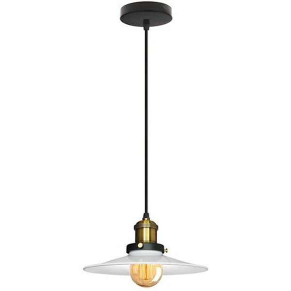 Metall Retro Pendellamper Antikke Taklamper Vintage Lysekrone Takbelysning Edison E27 Base Takspotter for Soverom Kjøkken Hvit -
